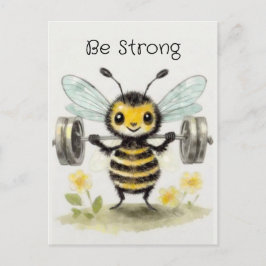 Nyckfull Vattenfärg Skivstång Bina Fitness Motiver Vykort