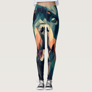 Nyckfull Vattenfärg Vildblommig Mönster Dam Lä Leggings