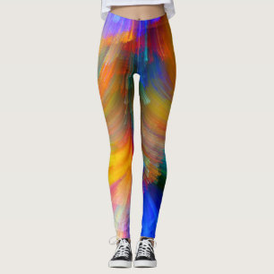 Nyckfull Vattenfärg Vildblommig Mönster Dam Lä Leggings