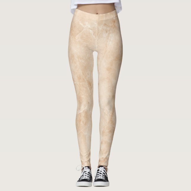 Nyckfull Vattenfärg Vildblommig Mönster Dam- Leggings (Framsida)