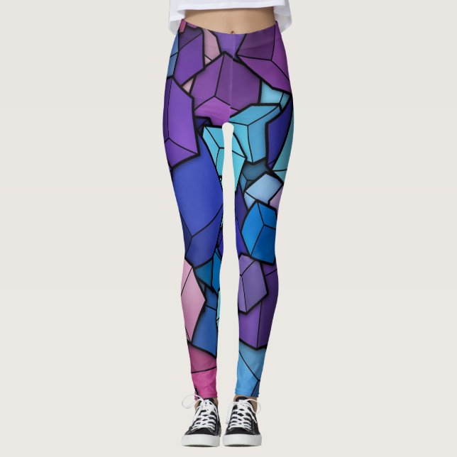Nyckfull Vattenfärg Vildblommor Mönster Dam Loose Leggings (Framsida)