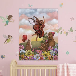 Nyckfull Vilda Blommors Fågel Avsked till Djuren Poster