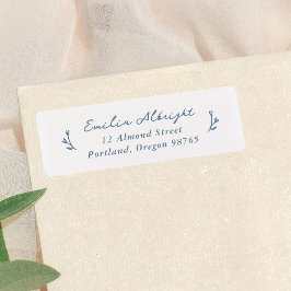 Nyckfull Vintage Blommig Returadress Etikett