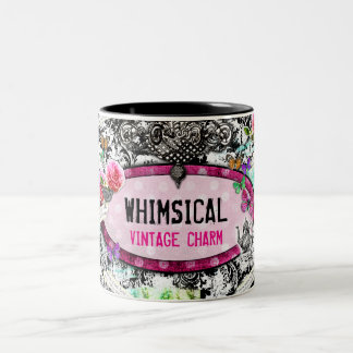 Nyckfull vintageberlockmugg Två-Tonad mugg