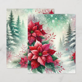 Nyckfull vintervonderland Poinsettia Scrapbok