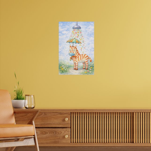 Nyckfull Zebratryck Poster (Vardagsrum 2)