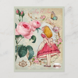 Nyckfulla Alice i underlandCollagesmutt & ser Inbjudningar