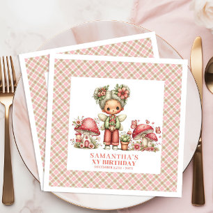 Nyckfulla Älv Papper Servetter Rosa Blommor Party