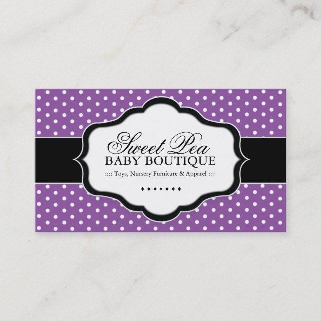 Nyckfulla babyBoutiquevisitkortar Visitkort (Framsida)