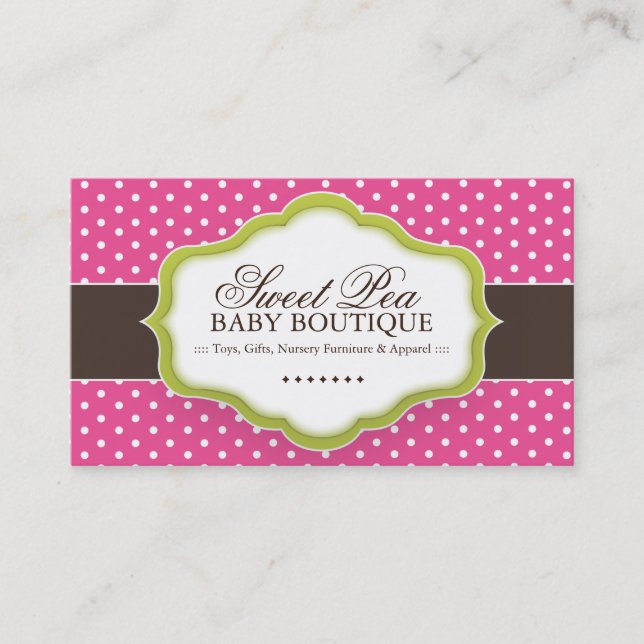 Nyckfulla babyBoutiquevisitkortar Visitkort (Framsida)