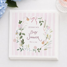 Nyckfulla Blommande Blommiga Bebis Shower Servette