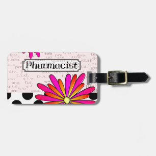 Nyckfulla blommor för Pharmacist Bagagebricka