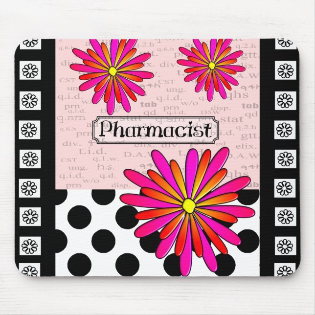 Nyckfulla blommor för Pharmacist Musmatta (Framsidan)