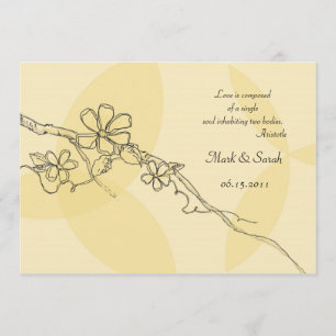 Nyckfulla blommor som gifta sig Iinvitation 2 Inbjudningar