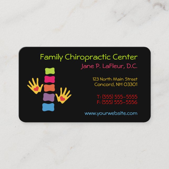 Nyckfulla Chiropracticvisitkortar Visitkort (Framsida)