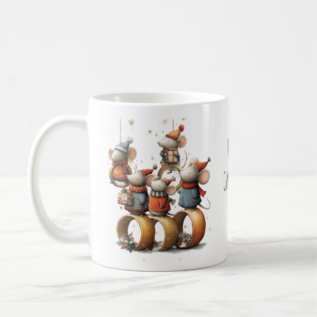 Nyckfulla Fem Guldringar 12 Juldagar 325g Kaffemugg (Vänster)