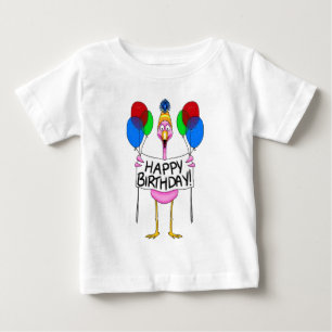 Nyckfulla Flamingograttis på födelsedagenballong T-shirt