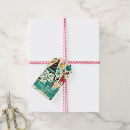Nyckfulla julgranar & renar presentetikett