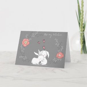 Nyckfulla Kaniner Var Min Valentins Partner Kärlek Helgkort