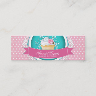 Nyckfulla och eleganta muffinbagerimärkre mini visitkort