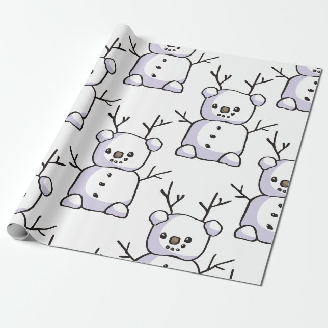Nyckfulla Snömannar Presentpapper (Utrullad)