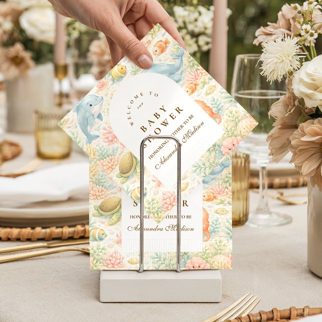 Nyckfulla sommar djur Baby Shower Pappersservett (Skapare uppladdad)