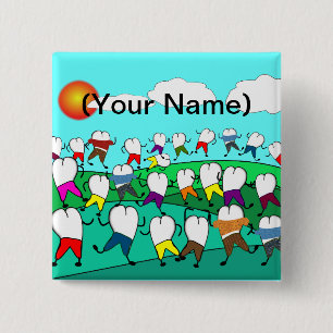 Nyckfulla tand- tandkonstgåvor knapp