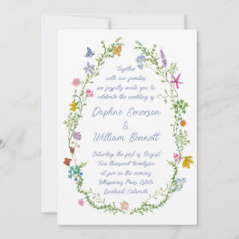 Nyckfulla Trädgård Vildblommor Bröllop Inbjudningar