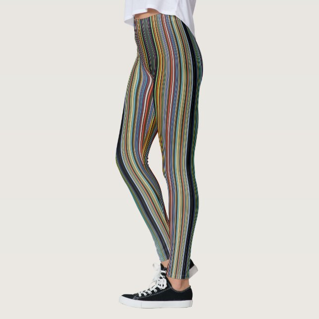 Nyckfulla vågor: Färgglada Leggings Perfekt för al (Vänster)