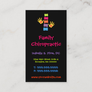 Nyckfulla vertikala Chiropracticvisitkortar Visitkort