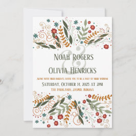 Nyckfulla Vilda Blommor Elegant Modern Kreativitet Inbjudningar