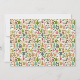 Nyckfulla vinterskogs vänner julkort