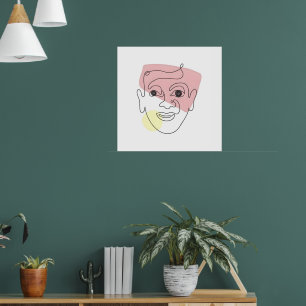 Nyckfullhet på en rad – abstrakt porträtt poster