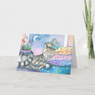 Nyckfullt felikt tabby kattkort vid mollyen kort