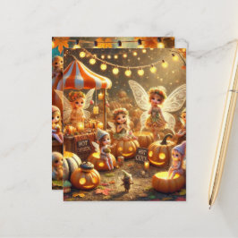 Nyckfullt höstmarknadsskrapbokspapper för älvor