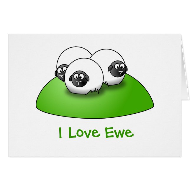 Nyckfullt kärlekkort hälsningskort (Framsidan Horizontal)