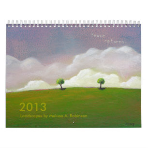 Nyckfullt landskap roliga hoppfulla målningar 201 kalender