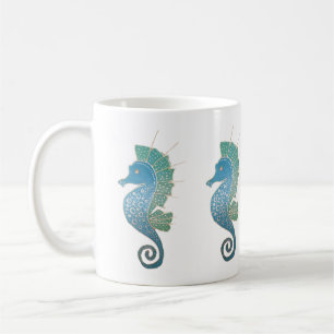 Nyckfullt och förtjusande Seahorsekonstverk Kaffemugg