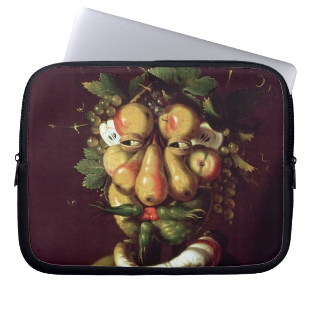 Nyckfullt porträtt laptop fodral (Framsidan)