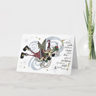 Nyckfullt Santa för jul kort