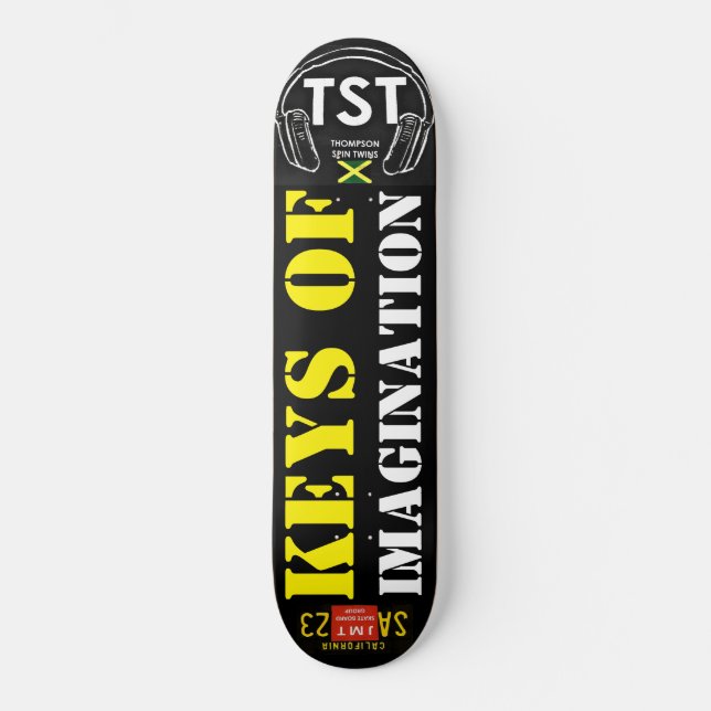 NYCKLAR AV IMAGINATIONSKYDDSKLAMPA MINI SKATEBOARD BRÄDA 18,5 CM (Framsida)