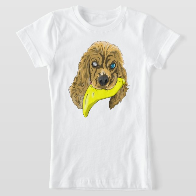 Nycklar & Banana, Miniature cocker spaniel T Shirt (Laydown)