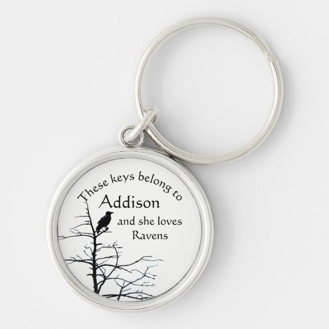 Nycklar Belong till det anpassade namnet Kärlek Ra Rund Silverfärgad Nyckelring (Framsidan)