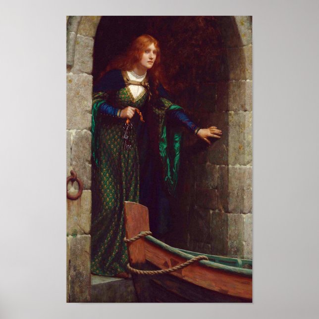 Nycklar, c. 1909 av Edmund Blair Leighton Poster (Framsidan)