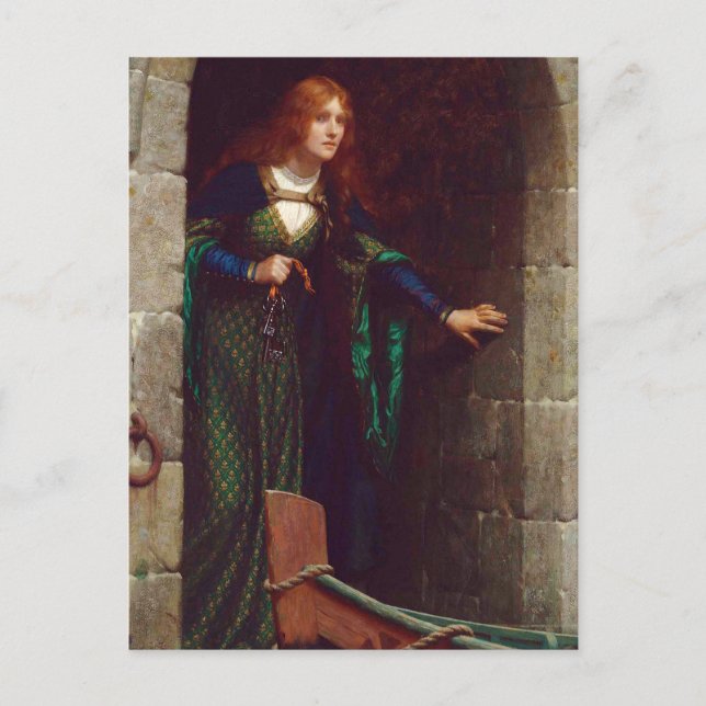 Nycklar, c. 1909 av Edmund Blair Leighton Vykort (Framsida)