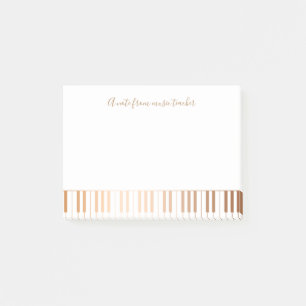 Nycklar för flygel för musiklärarepianist guld- post-it block
