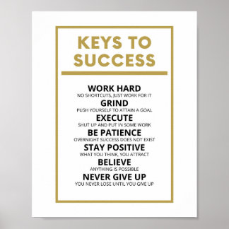 Nycklar för framgångsrik inspiration poster