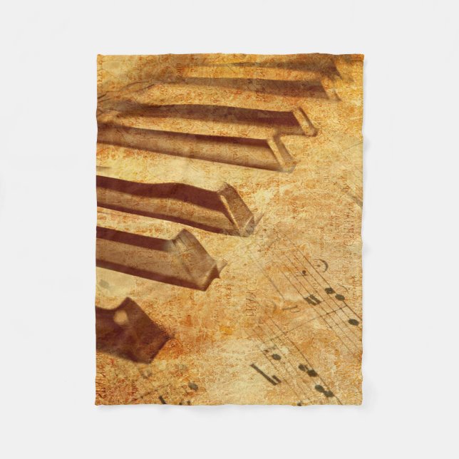 Nycklar för piano för Grungemusiklakan Fleecefilt (Framsidan)