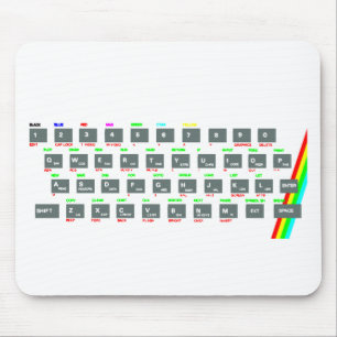 Nycklar för Sinclair ZX Spectrumtangentbord Musmatta