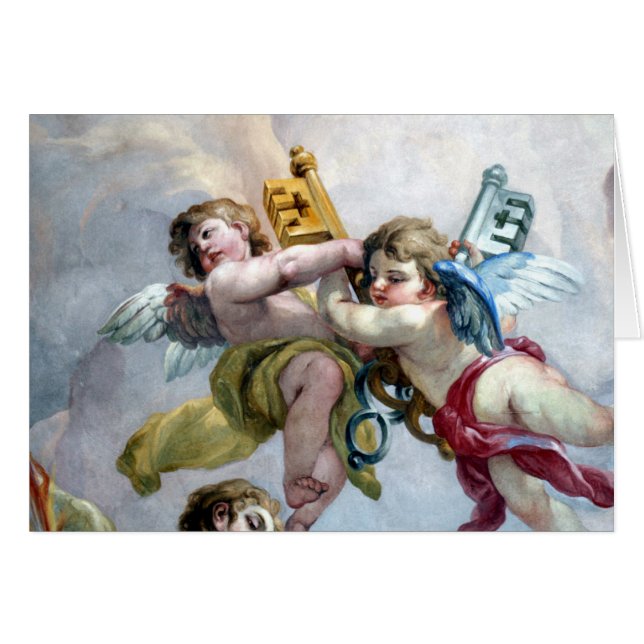 nycklar fresco hälsningskort (Framsidan Horizontal)